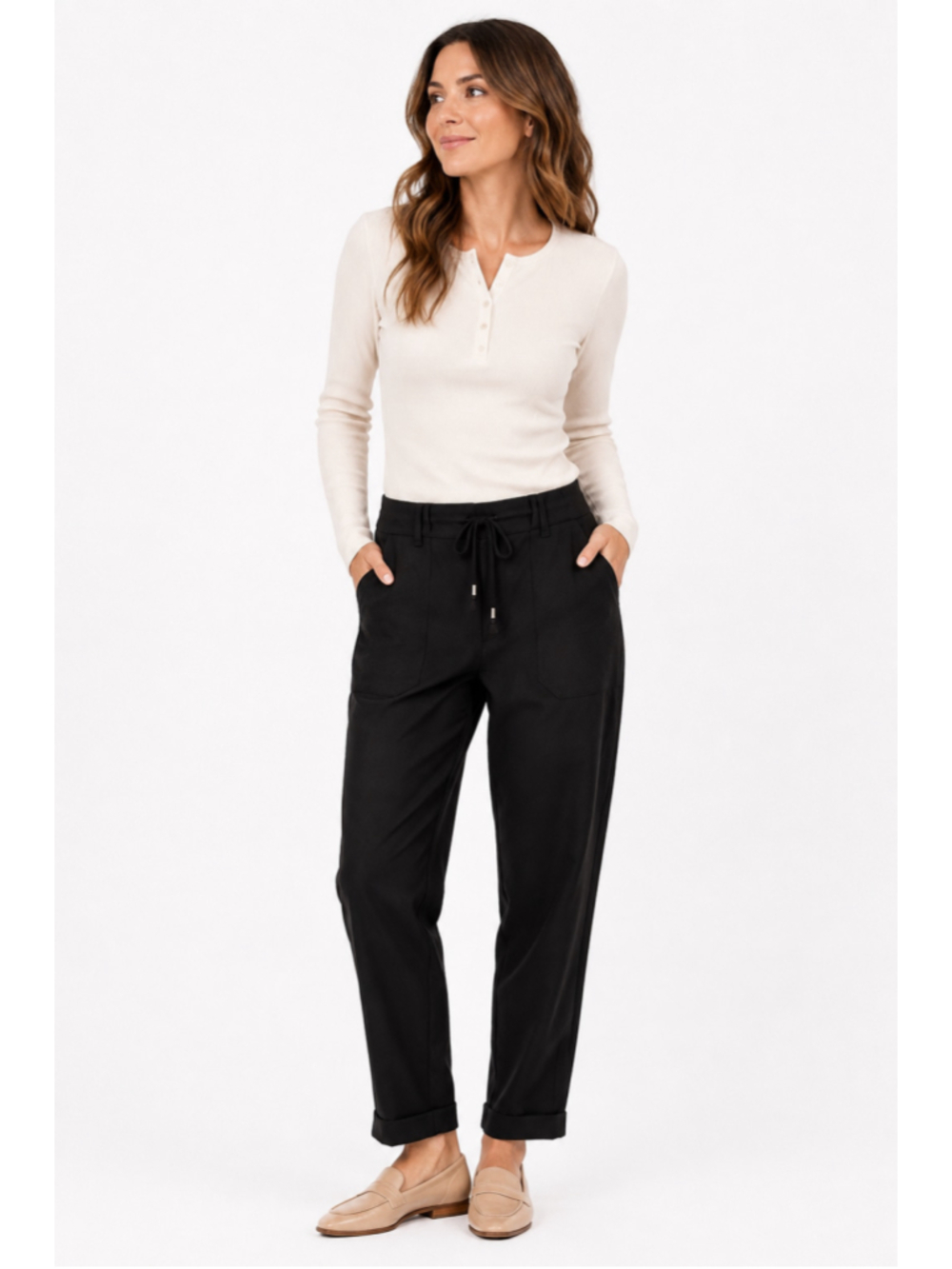 Democracy High Rise Black Trousers Size XL